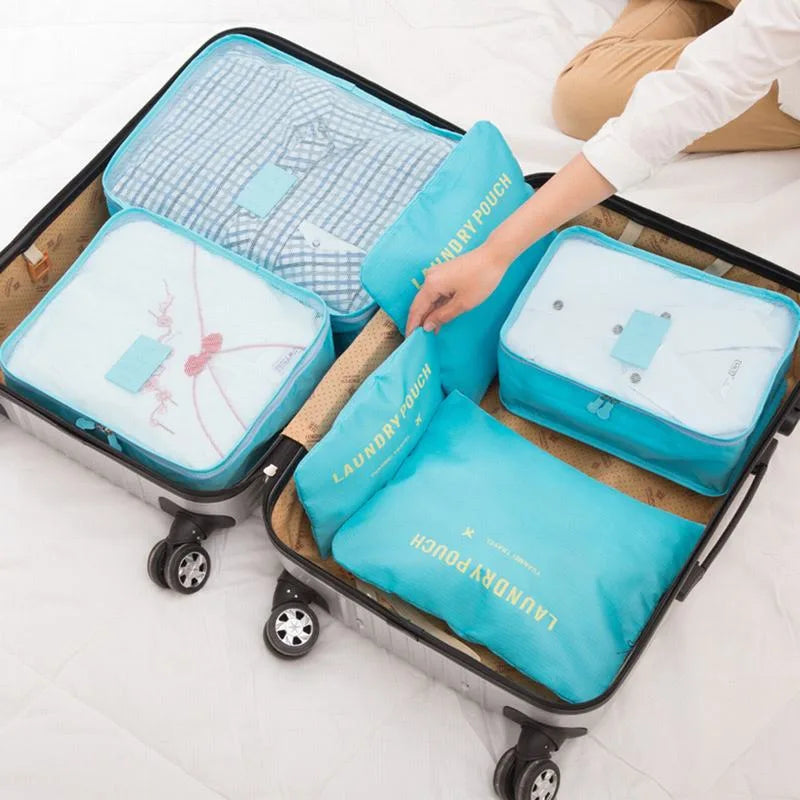 Organizador de bagagem para mala de viagem 6 peças.
